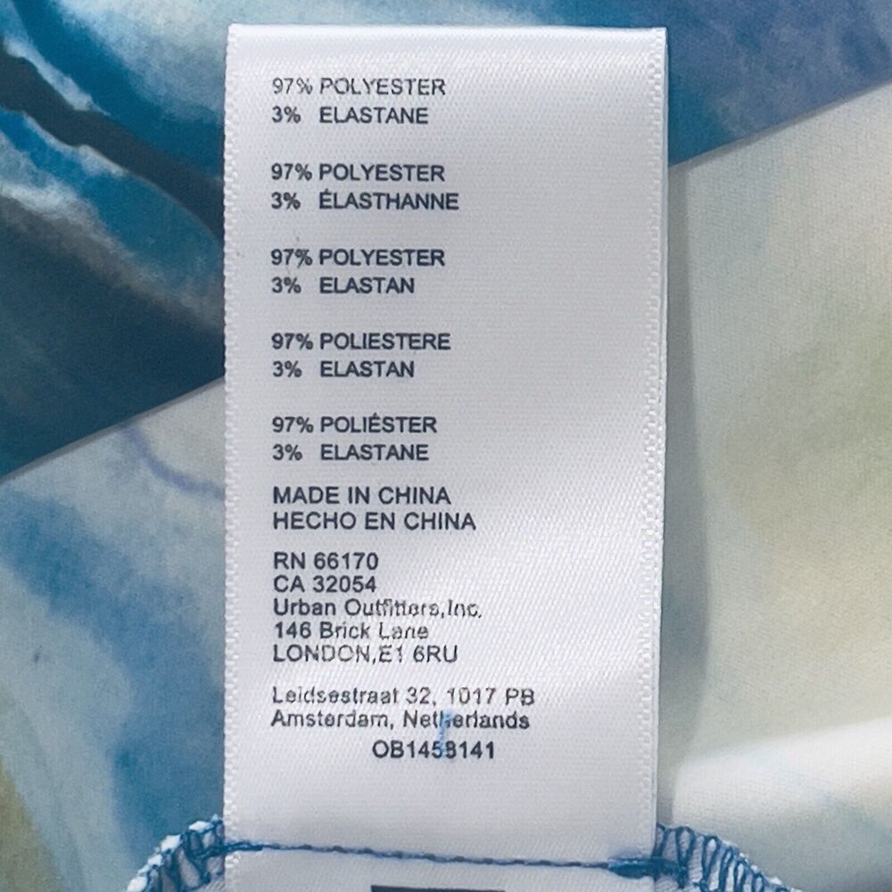 NWT UO Urban Outfitters Y2K Mini Dress Women XS Julia Asymmetrical Festival Blue - Picture 9 of 12